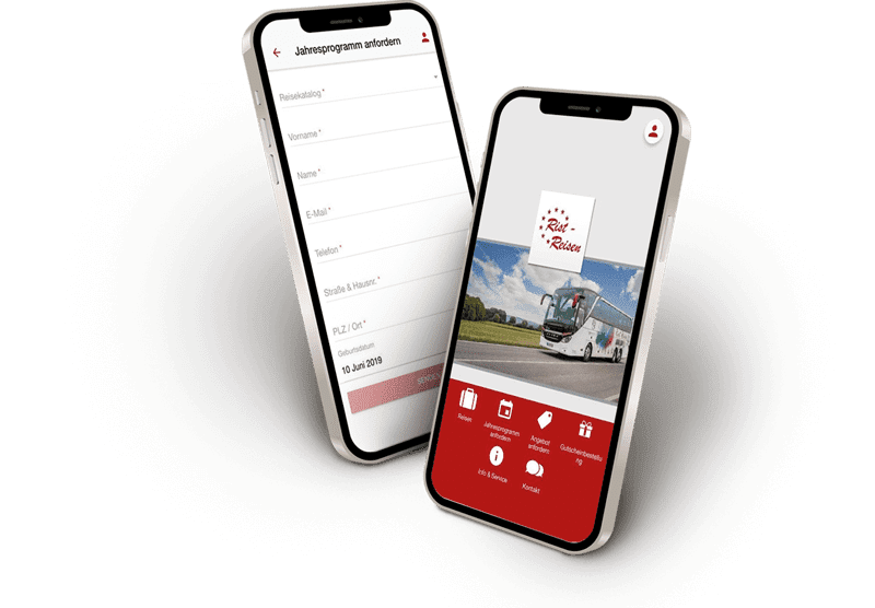 Die Rist Reisen App für's Smartphone
